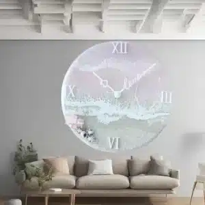 Stunning White Ocean Resin Wall Clock - Perfect Coastal Decor for Couples