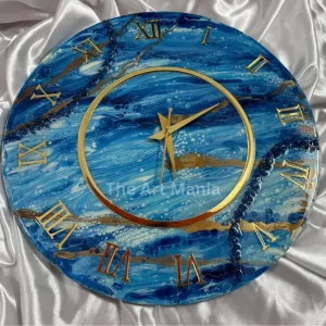 Exclusive Blue Resin Wall Clock