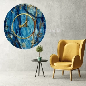 Exclusive Blue Resin Wall Clock